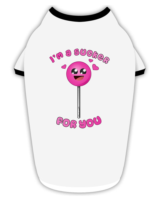Sucker For You Stylish Cotton Dog Shirt-Dog Shirt-TooLoud-White-with-Black-Small-Davson Sales