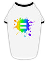 Equal Rainbow Paint Splatter Stylish Cotton Dog Shirt by TooLoud-Dog Shirt-TooLoud-White-with-Black-Small-Davson Sales