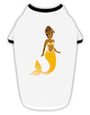 Mermaid Design - Yellow Stylish Cotton Dog Shirt-Dog Shirt-TooLoud-White-with-Black-Small-Davson Sales