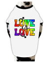 Love Is Love Gay Pride Stylish Cotton Dog Shirt-Dog Shirt-TooLoud-White-with-Black-Small-Davson Sales