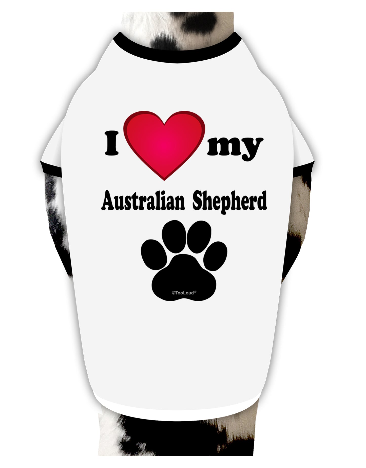 I Heart My Australian Shepherd Dog Shirt by TooLoud-Dog Shirt-TooLoud-White-with-Black-Small-Davson Sales