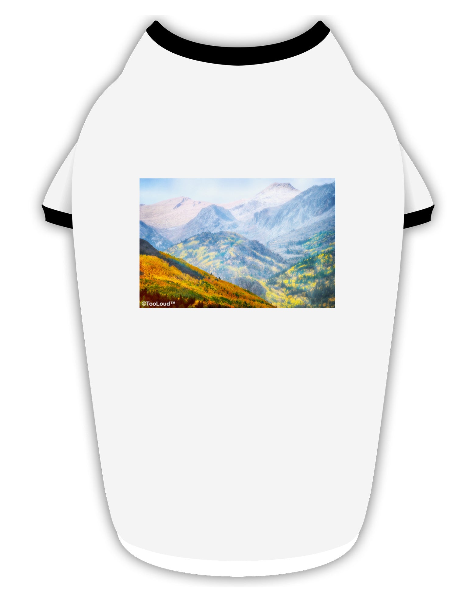 Colorado Fog Mountains Stylish Cotton Dog Shirt-Dog Shirt-TooLoud-White-with-Black-Small-Davson Sales