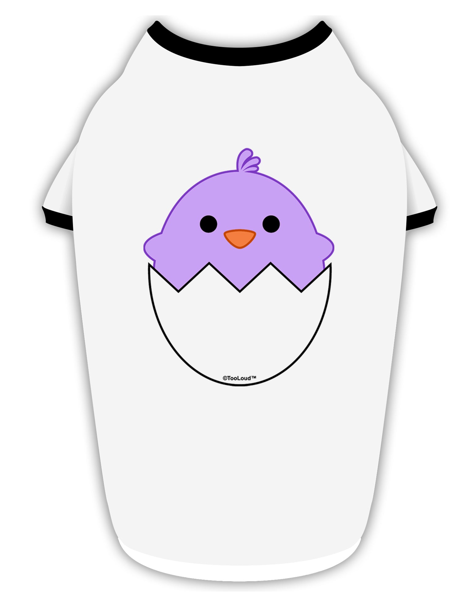 Cute Hatching Chick - Purple Stylish Cotton Dog Shirt by TooLoud-Dog Shirt-TooLoud-White-with-Black-Small-Davson Sales