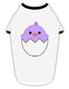 Cute Hatching Chick - Purple Stylish Cotton Dog Shirt by TooLoud-Dog Shirt-TooLoud-White-with-Black-Small-Davson Sales