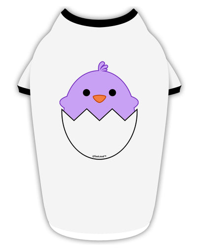 Cute Hatching Chick - Purple Stylish Cotton Dog Shirt by TooLoud-Dog Shirt-TooLoud-White-with-Black-Small-Davson Sales