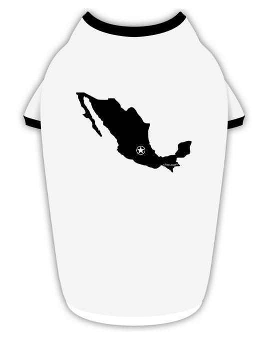 Mexico - Mexico City Star Stylish Cotton Dog Shirt-Dog Shirt-TooLoud-White-with-Black-Small-Davson Sales