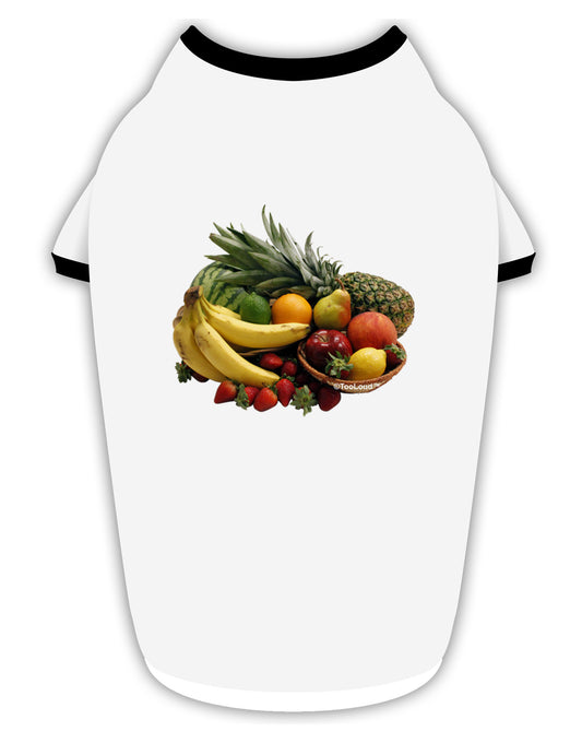 Fruit Basket Still Life Stylish Cotton Dog Shirt-Dog Shirt-TooLoud-White-with-Black-Small-Davson Sales
