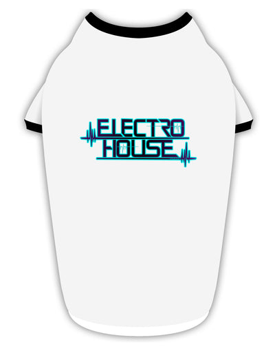 Electro House Bolt Stylish Cotton Dog Shirt-Dog Shirt-TooLoud-White-with-Black-Small-Davson Sales