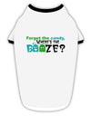 TooLoud Where's The Booze Stylish Cotton Dog Shirt-Dog Shirt-TooLoud-White-with-Black-Small-Davson Sales