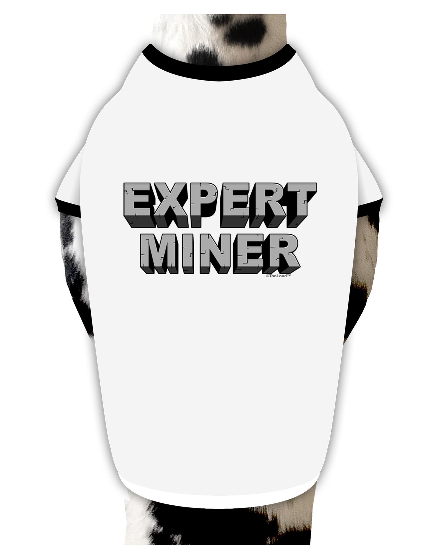 Expert Miner Dog Shirt-Dog Shirt-TooLoud-White-with-Black-Small-Davson Sales