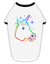 Magical Rainbow Sparkle Unicorn Stylish Cotton Dog Shirt-Dog Shirt-TooLoud-White-with-Black-Small-Davson Sales