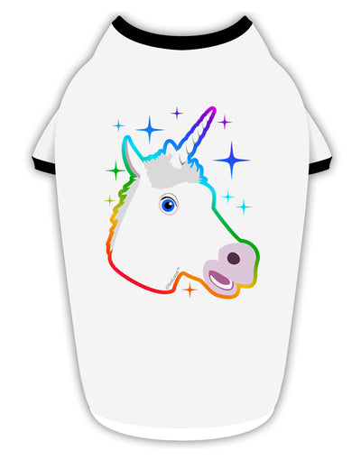 Magical Rainbow Sparkle Unicorn Stylish Cotton Dog Shirt-Dog Shirt-TooLoud-White-with-Black-Small-Davson Sales