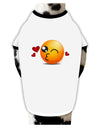 Kissy Face Emoji Stylish Cotton Dog Shirt-Dog Shirt-TooLoud-White-with-Black-Small-Davson Sales