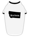 Montana - United States Shape Stylish Cotton Dog Shirt by TooLoud-Dog Shirt-TooLoud-White-with-Black-Small-Davson Sales