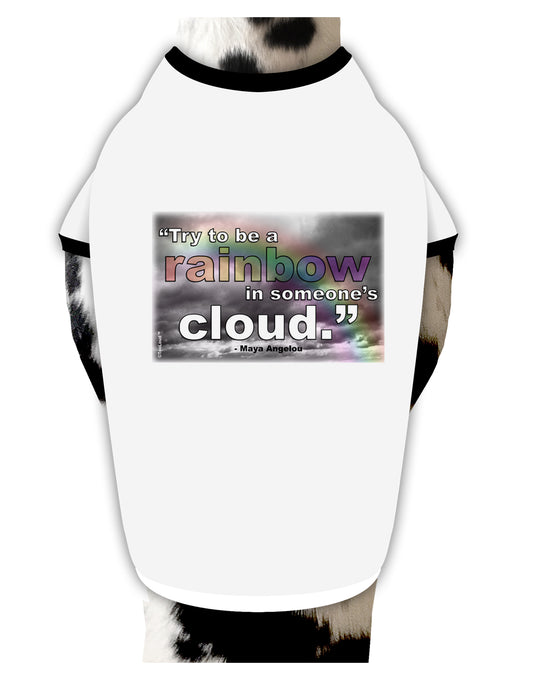 Rainbow in Cloud M Angelou Dog Shirt by TooLoud-Dog Shirt-TooLoud-White-with-Black-Small-Davson Sales