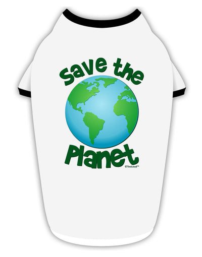 Save the Planet - Earth Stylish Cotton Dog Shirt-Dog Shirt-TooLoud-White-with-Black-Small-Davson Sales