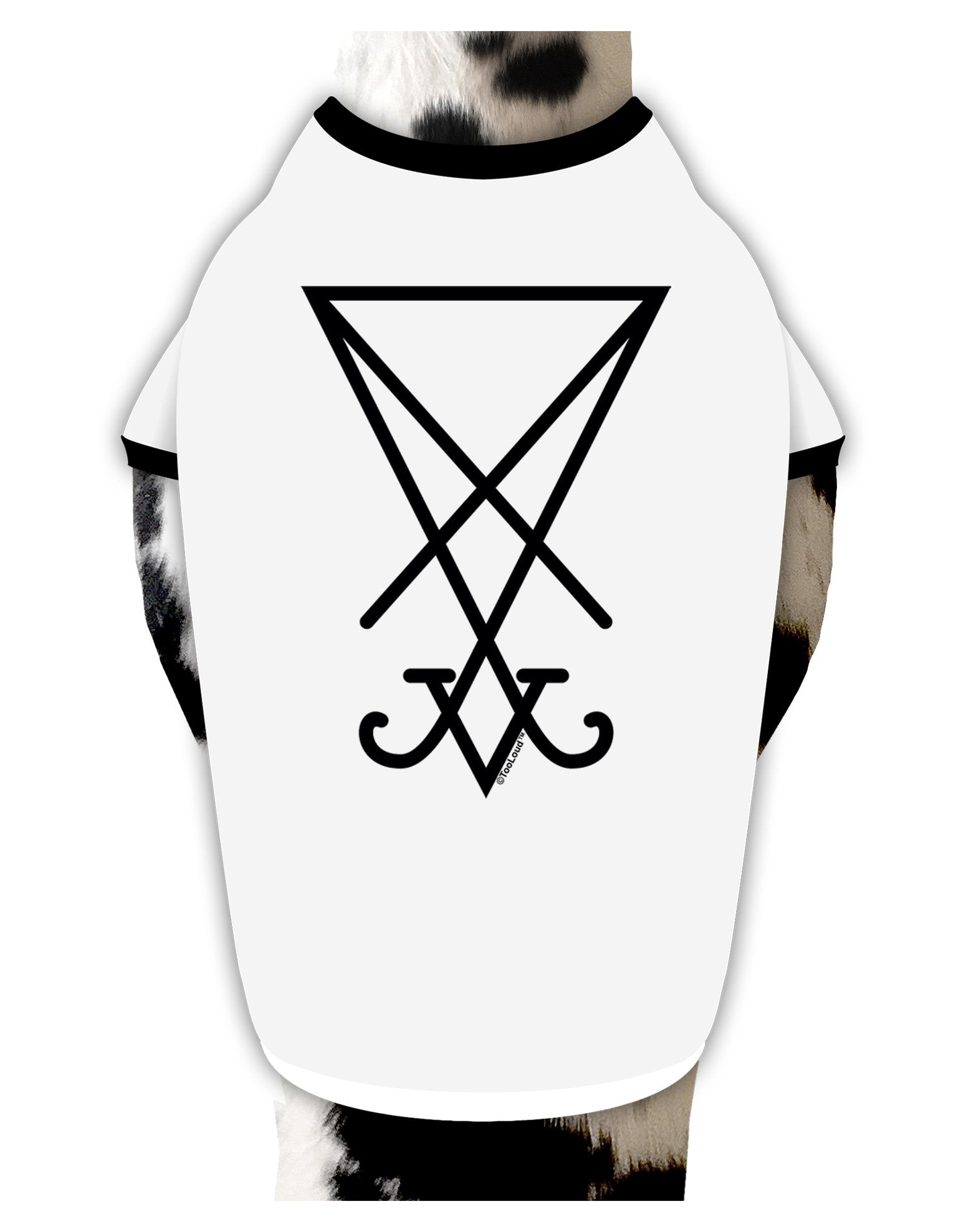 Sigil of Lucifer - Seal of Satan Dog Shirt-Dog Shirt-TooLoud-White-with-Black-Small-Davson Sales
