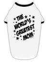 The World's Greatest Mom - Superhero Style Stylish Cotton Dog Shirt by TooLoud-Dog Shirt-TooLoud-White-with-Black-Small-Davson Sales