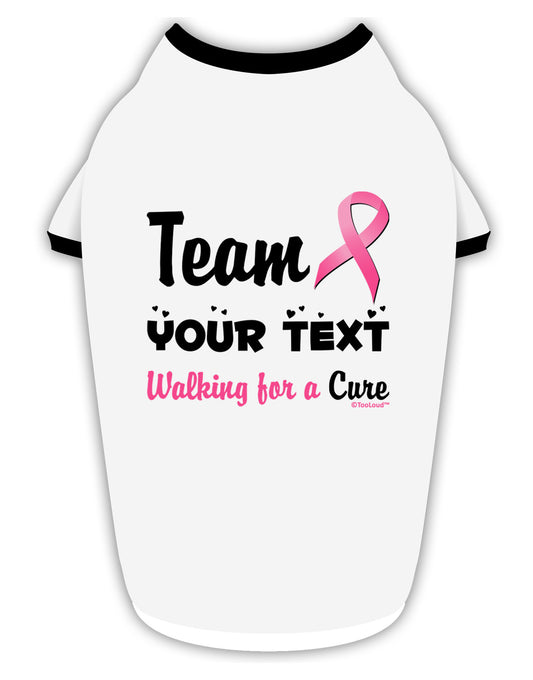 Personalized Team -Name- Breast Cancer Walk - Walking for a Cure Stylish Cotton Dog Shirt-Dog Shirt-TooLoud-White-with-Black-Small-Davson Sales