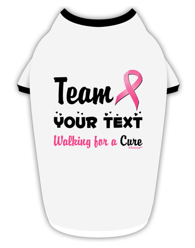 Personalized Team -Name- Breast Cancer Walk - Walking for a Cure Stylish Cotton Dog Shirt-Dog Shirt-TooLoud-White-with-Black-Small-Davson Sales