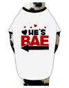 He's BAE - Left Arrow Stylish Cotton Dog Shirt-Dog Shirt-TooLoud-White-with-Black-Small-Davson Sales