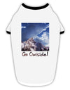 Go Outside Mountain Stylish Cotton Dog Shirt by TooLoud-Dog Shirt-TooLoud-White-with-Black-Small-Davson Sales