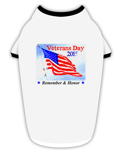 Veterans Day 2015 WaterColor Stylish Cotton Dog Shirt-Dog Shirt-TooLoud-White-with-Black-Small-Davson Sales