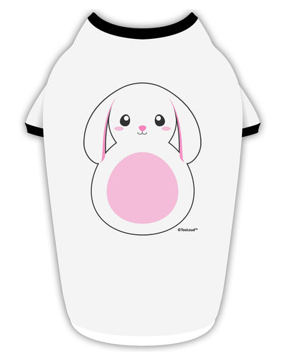 Cute Bunny with Floppy Ears - Pink Stylish Cotton Dog Shirt by TooLoud-Dog Shirt-TooLoud-White-with-Black-Small-Davson Sales