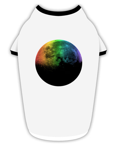 Rainbow Moon Stylish Cotton Dog Shirt-Dog Shirt-TooLoud-White-with-Black-Small-Davson Sales