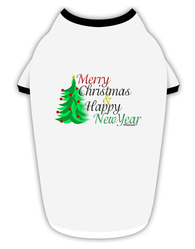 Merry Christmas & Happy New Year Stylish Cotton Dog Shirt-Dog Shirt-TooLoud-White-with-Black-Small-Davson Sales