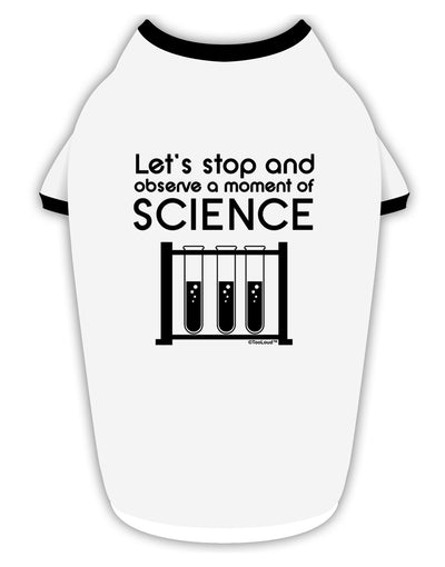 Moment of Science Stylish Cotton Dog Shirt by TooLoud-Dog Shirt-TooLoud-White-with-Black-Small-Davson Sales