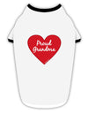 Proud Grandma Heart Stylish Cotton Dog Shirt-Dog Shirt-TooLoud-White-with-Black-Small-Davson Sales