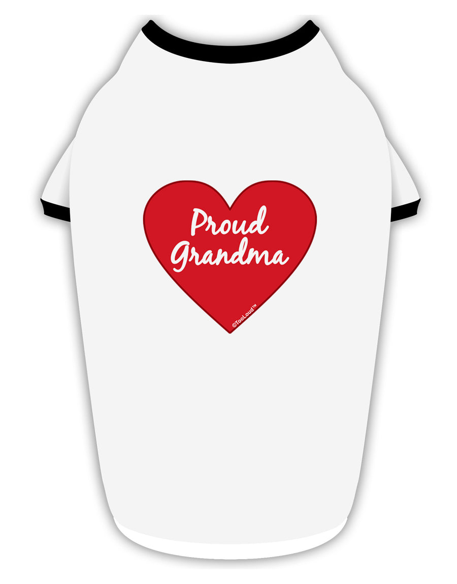 Proud Grandma Heart Stylish Cotton Dog Shirt-Dog Shirt-TooLoud-White-with-Black-Small-Davson Sales