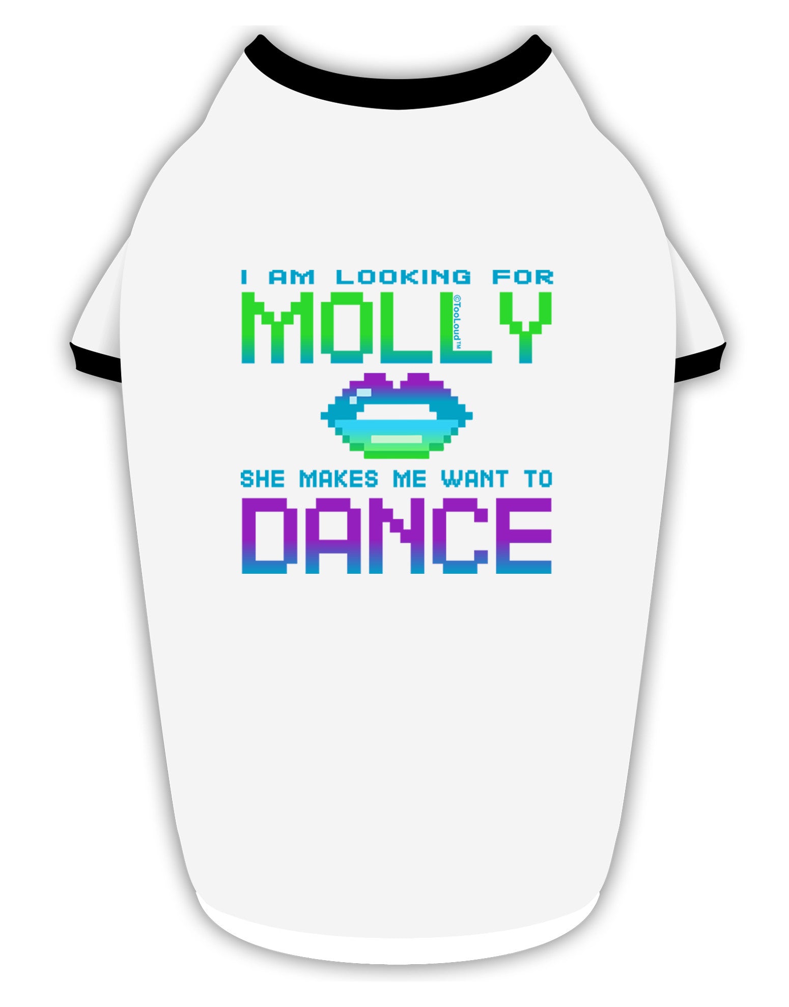 Looking For Molly Stylish Cotton Dog Shirt-Dog Shirt-TooLoud-White-with-Black-Small-Davson Sales