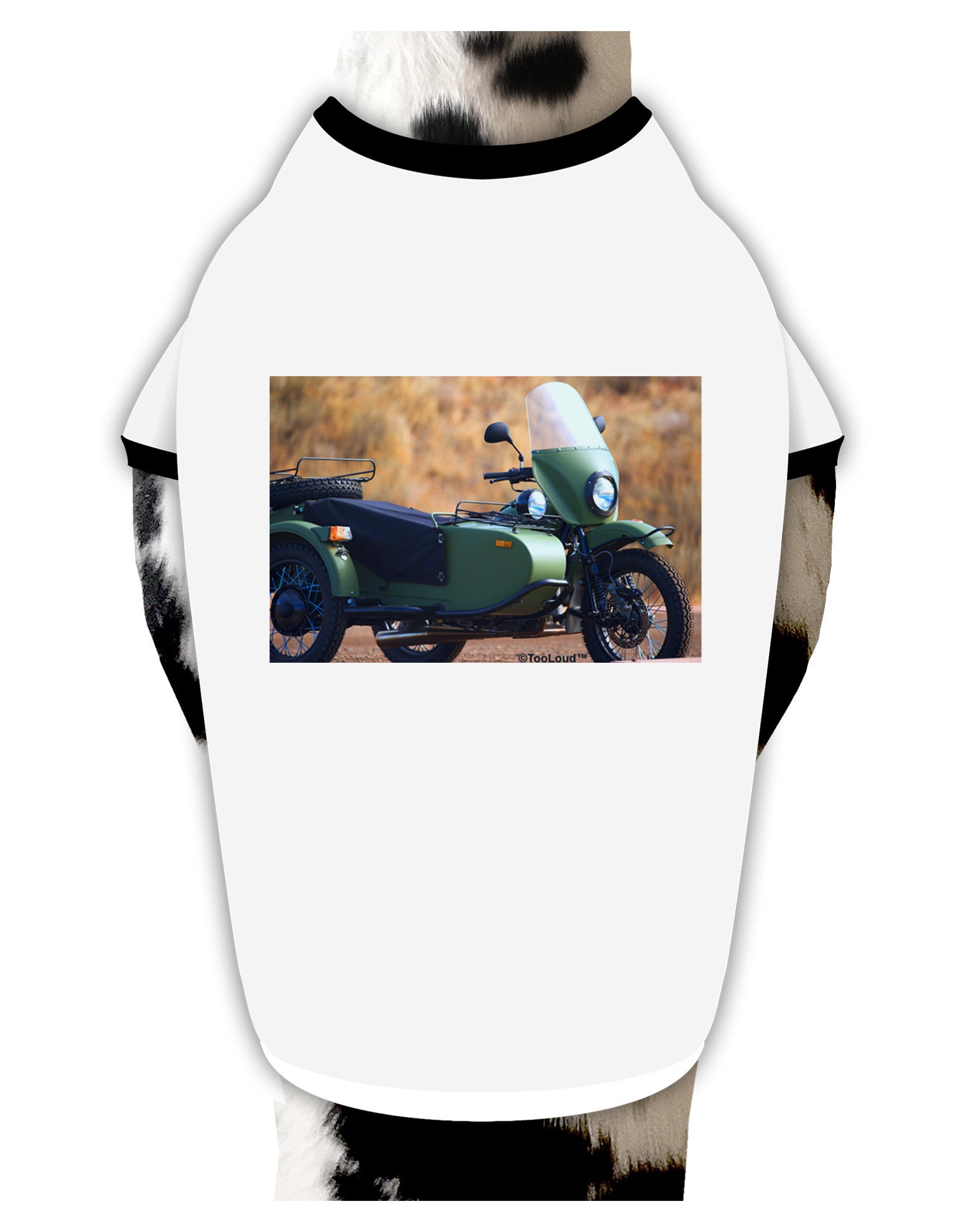 Sidecar Motorcycle Photo Dog Shirt-Dog Shirt-TooLoud-White-with-Black-Small-Davson Sales