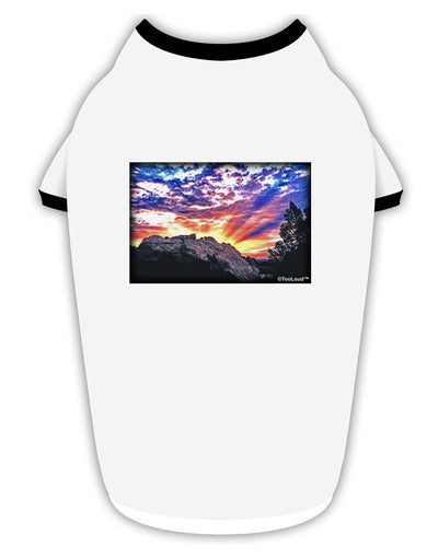 Colorado Rainbow Sunset Stylish Cotton Dog Shirt-Dog Shirt-TooLoud-White-with-Black-Small-Davson Sales