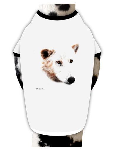 TooLoud White Wolf Head Cutout Dog Shirt-Dog Shirt-TooLoud-White-with-Black-Small-Davson Sales