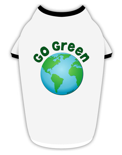 Go Green - Planet Earth Stylish Cotton Dog Shirt-Dog Shirt-TooLoud-White-with-Black-Small-Davson Sales