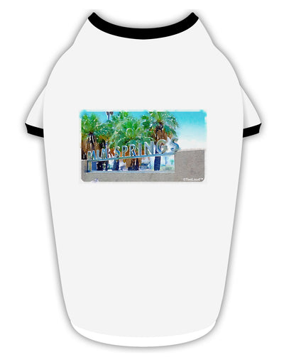 Palm Springs Watercolor Stylish Cotton Dog Shirt-Dog Shirt-TooLoud-White-with-Black-Small-Davson Sales