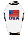 USA Flag Dog Shirt-Dog Shirt-TooLoud-White-with-Black-Small-Davson Sales