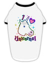 I love Unicorns Stylish Cotton Dog Shirt-Dog Shirt-TooLoud-White-with-Black-Small-Davson Sales