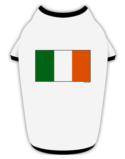 Irish Flag - Flag of Ireland Stylish Cotton Dog Shirt-Dog Shirt-TooLoud-White-with-Black-Small-Davson Sales