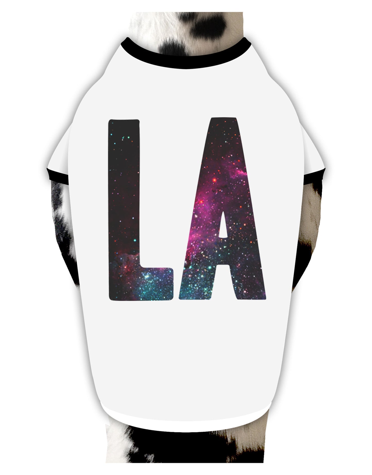 LA Outer Space Desgin Dog Shirt-Dog Shirt-TooLoud-White-with-Black-Small-Davson Sales