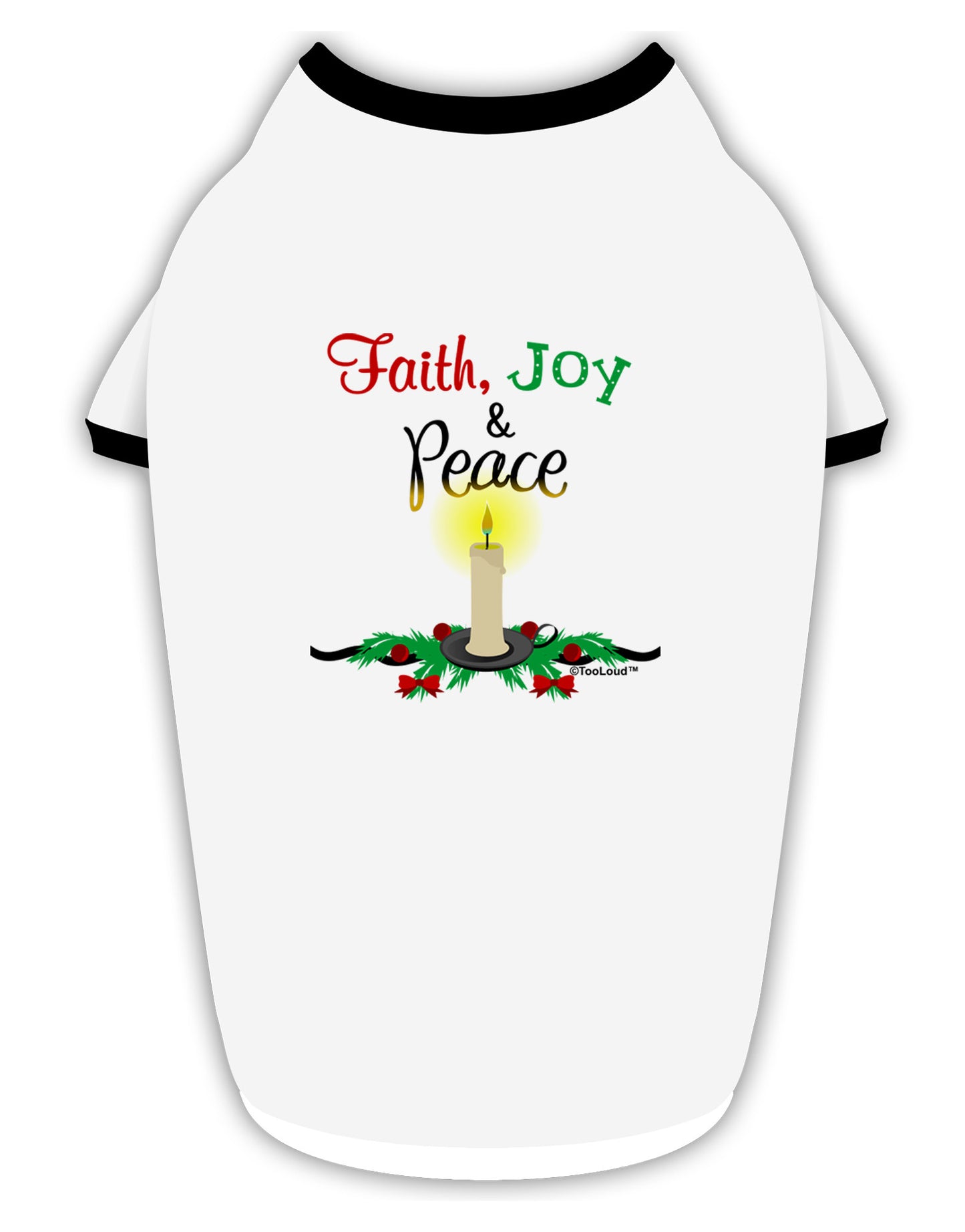 Christmas Candle with Text Stylish Cotton Dog Shirt-Dog Shirt-TooLoud-White-with-Black-Small-Davson Sales