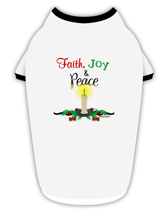 Christmas Candle with Text Stylish Cotton Dog Shirt-Dog Shirt-TooLoud-White-with-Black-Small-Davson Sales