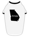 Georgia - United States Shape Stylish Cotton Dog Shirt by TooLoud-Dog Shirt-TooLoud-White-with-Black-Small-Davson Sales