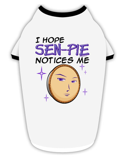 I Hope Sen-Pie Notices Me Stylish Cotton Dog Shirt-Dog Shirt-TooLoud-White-with-Black-Small-Davson Sales