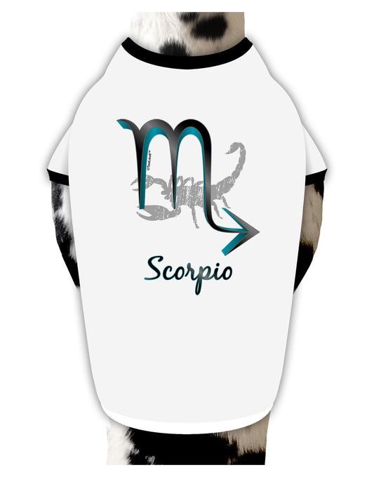 Scorpio Symbol Dog Shirt-Dog Shirt-TooLoud-White-with-Black-Small-Davson Sales