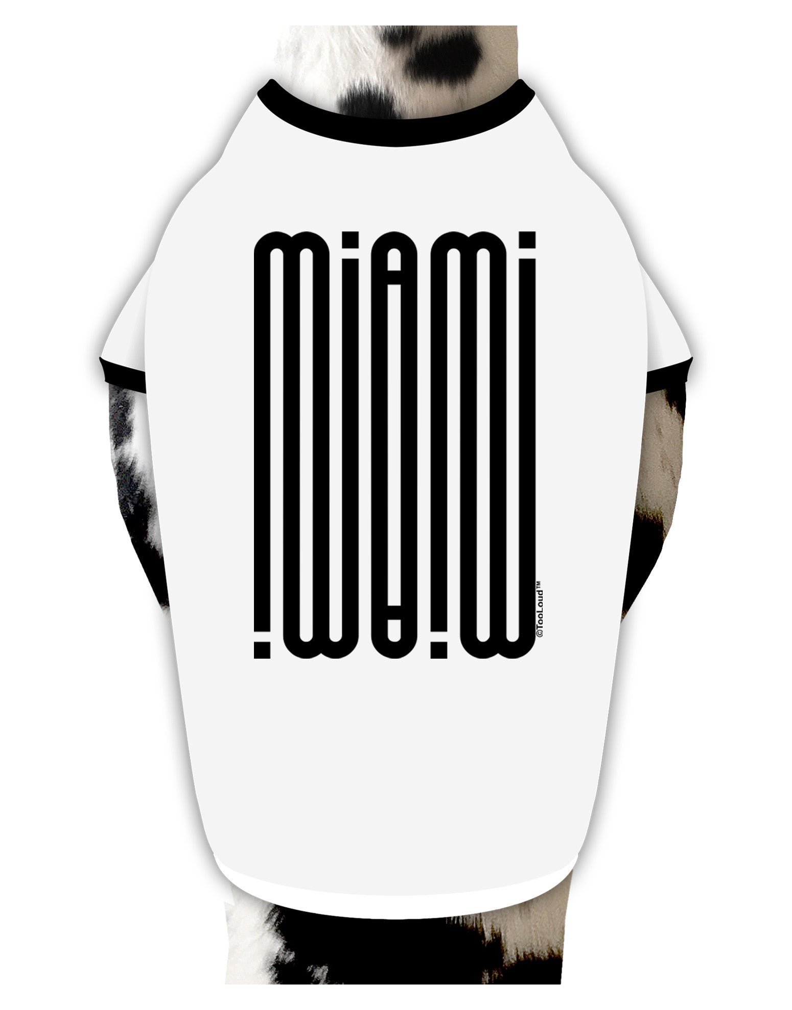Miami Mirage Dog Shirt-Dog Shirt-TooLoud-White-with-Black-Small-Davson Sales