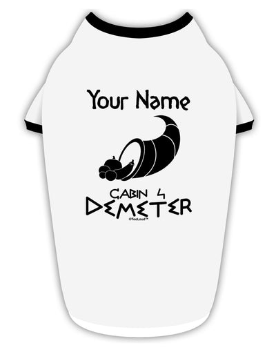 Personalized Cabin 4 Demeter Stylish Cotton Dog Shirt-Dog Shirt-TooLoud-White-with-Black-Small-Davson Sales